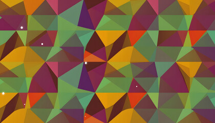 Fototapeta premium Seamless abstract pattern with colourful triangles. Vector illustration isolated with white highlights, png