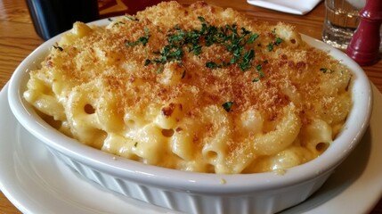 Elegant Mac and Cheese with Vibrant Colors