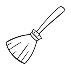 Witch flying broom