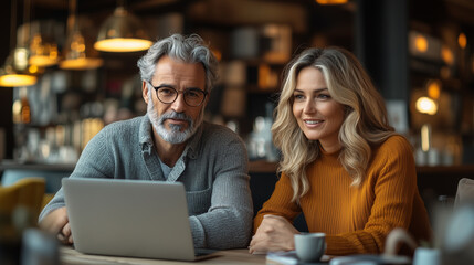 Real estate agent consults with a couple in a cozy café, discussing property options and investment opportunities in the neighborhood