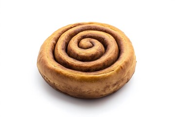 Fototapeta premium A cinnamon roll isolated on a white background
