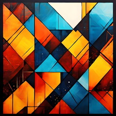 Fototapeta premium abstract geometric background with autmn