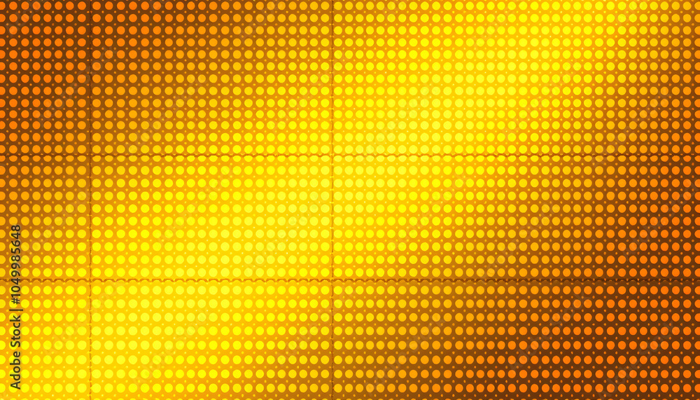 Sticker dots halftone yellow orange color pattern gradient texture background isolated with white highlights