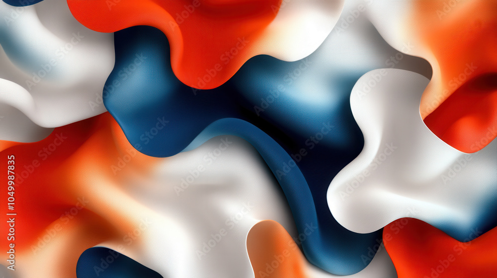 Poster artistic splash background featuring vibrant coral, teal, and navy colors, creating dynamic and flui