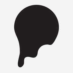 Black Liquid Flowing, spilled, drop, splash, leak concept vector paint drops icon. Ink drip and black Melt Drips. vector illustration.