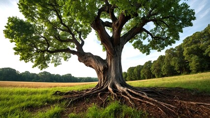 One tree, a defiant sentinel, against the emptiness.
