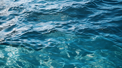 abstract background, texture sea blue water, waves and ripples on the ocean