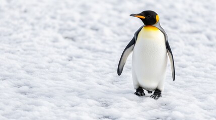 Obraz premium Penguin Walking in Snowy Landscape