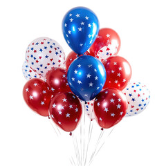 4th of July Celebration with Balloons and American Flag