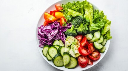 Fresh Seasonal Produce on White Plate