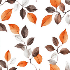 Fototapeta premium orange and brown leaves