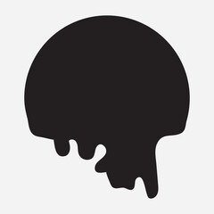 Black Liquid Flowing, spilled, drop, splash, leak concept vector paint drops icon. Ink drip and black Melt Drips. vector illustration.