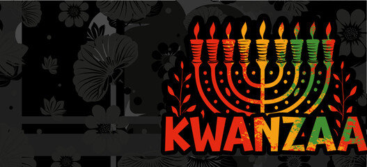 Happy Kwanzaa background, banner, card vector illustration