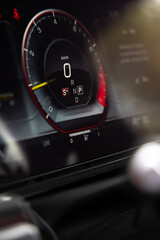 Digital speedometer in a modern car