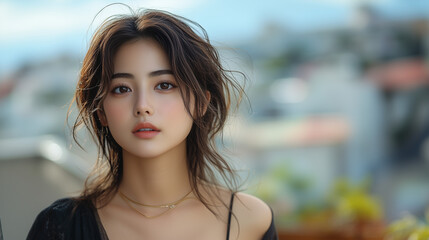 美女, 女性, 美しい, 顔, モデル, 日本, 韓国, 中国, アジア