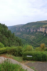 Obraz premium The gorges of the Jonte near Cevennes, France (near Gorges du Tarn)