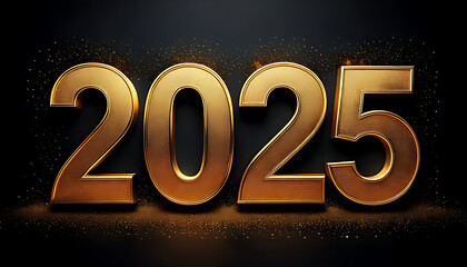 golden numbers black background make striking design christmas cards promotional posters