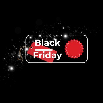 black friday dlack design elements for promotions and advertising events.