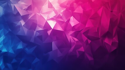 Obraz premium Geometric polygonal shapes in pink and blue gradient