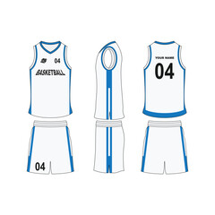 Basketball jersey set template collection.	