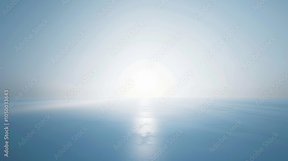 Poster background image for graphic design is a corridor design in pastel blue tones. it is a design for us