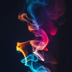 Abstract Smoke Element: Swirling, Ethereal Vapors Creating Dynamic Shapes and Flowing Motion