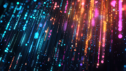 Obraz premium Blue purple virtual data space technology background