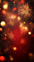 Obraz premium Festive Fireworks Display with Vibrant Lights and Sparks in a Night Sky
