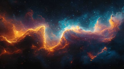 Dreamlike Landscape in Vibrant Cosmic Colors