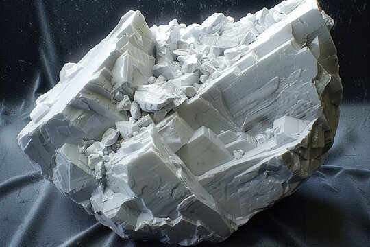 Intricate borax stone displayed on black velvet in high detail low key lighting setting