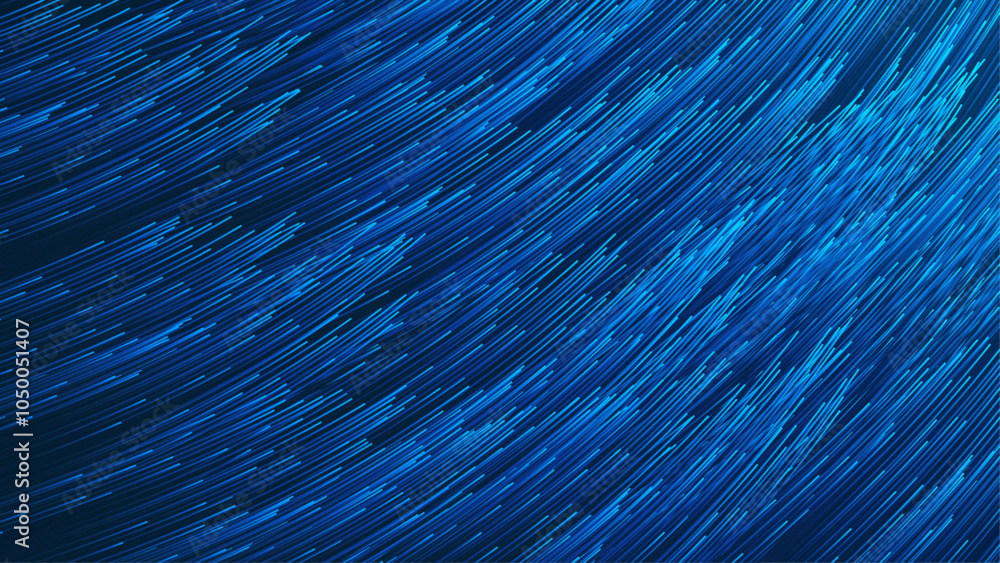 Poster fiber optic network lines perspective background. line waveform moving forward internet technology. 
