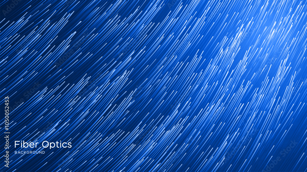Poster fiber optic network lines perspective background. line waveform moving forward internet technology. 