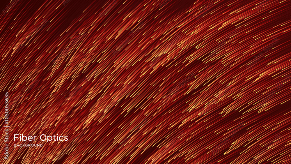 Poster fiber optic network lines perspective background. line waveform moving forward internet technology. 