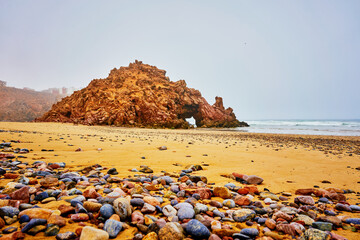A nice rock at Mirleft beach in Morocco