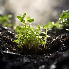 beautiful flower natural view element in a magical atmosphere