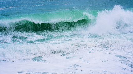 Rough sea, crested waves and foam 15