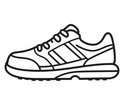 recommend clip art: Shoes isolated on white background. A logo of shoes vector icon design silhouette sports boot concept