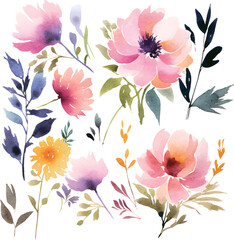 Fototapeta premium seamless pattern with flowers