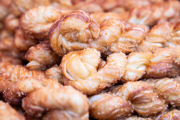 twisted doughnuts on sale in the street