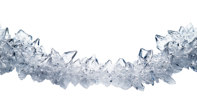 A rectangular frame of ice chunks. Ice frame