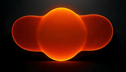 dark background features glowing orange shape nois textured design blank space text