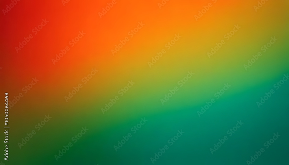 Poster abstract color gradient background features retro grainy texture orange green hue