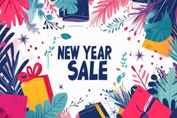 New Year Sale Banner Poster