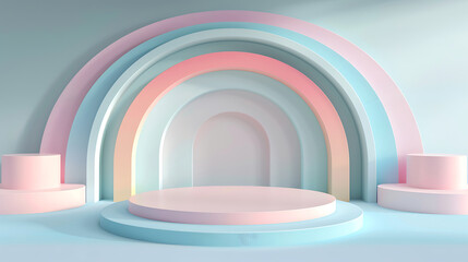 Obraz premium c4d render podium