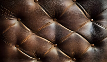 Naklejka premium Close-Up Brown Leather Texture Background