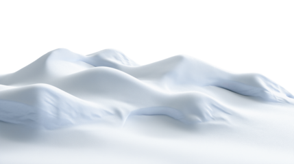 A white snow drift, a pile of white snow.