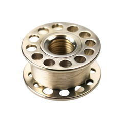 Bobbin case threading isolated on transparent background