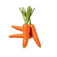 Fresh carrot isolated on transparent background