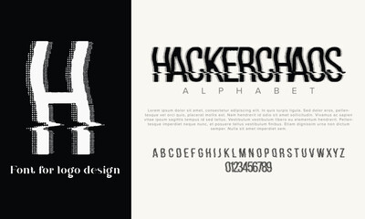 Hackerchaos vector alphabet font for logo design