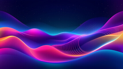 astarte.ai: Vibrant Waves with Neon Glow on Dark Background